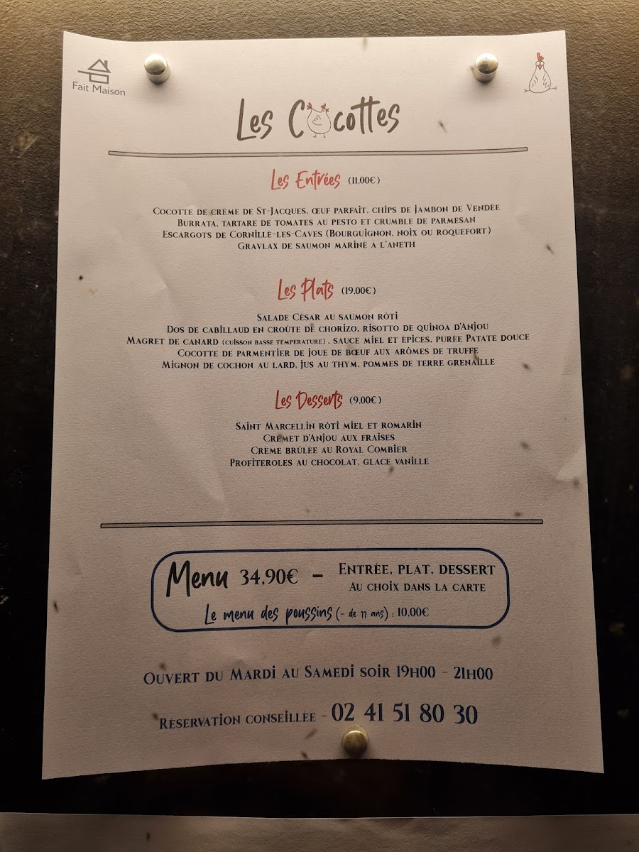 Menu Restaurant Les Cocottes-2