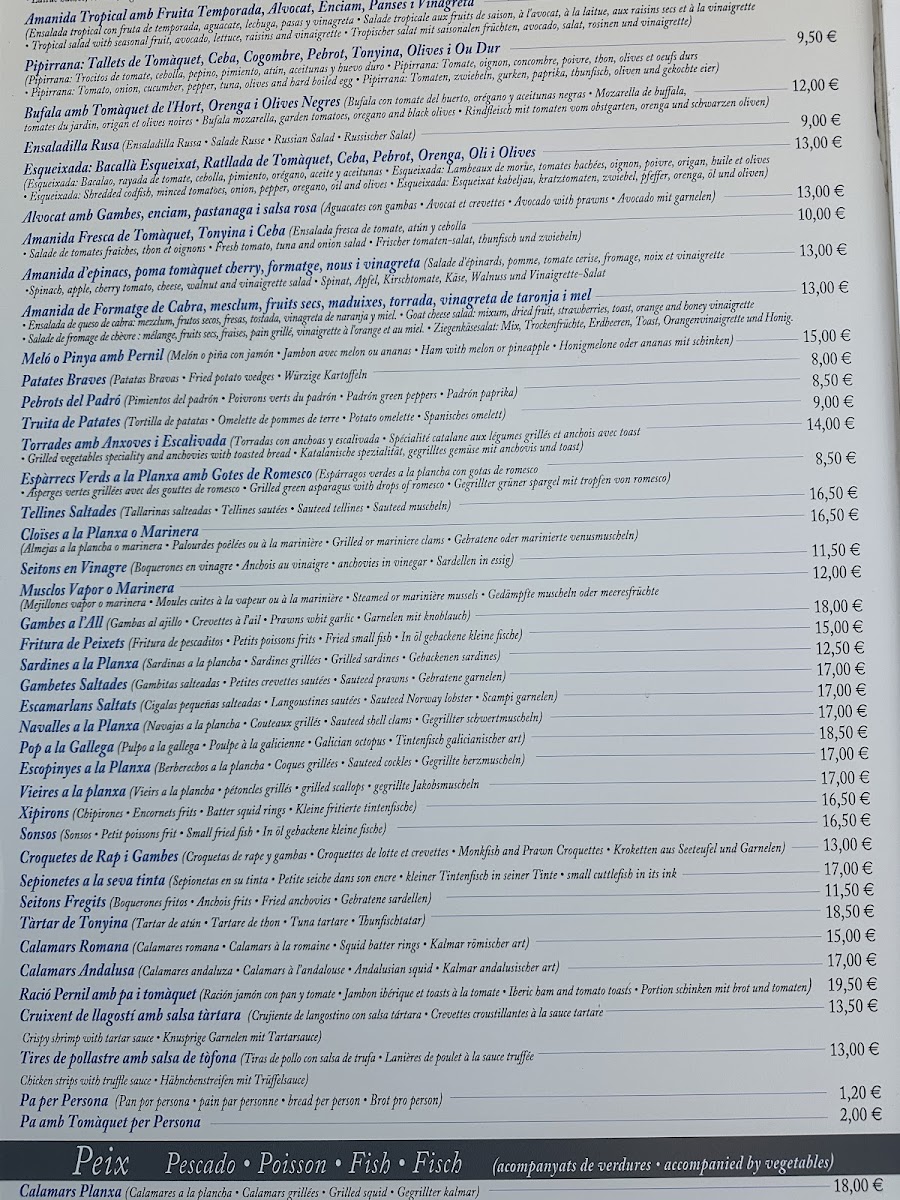 Menu Restaurant Les Dunes-2