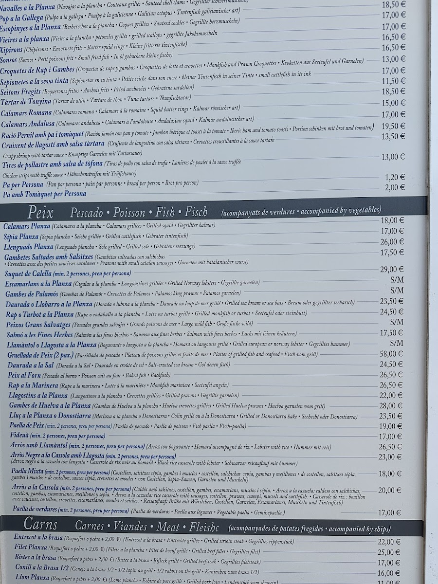 Menu Restaurant Les Dunes-4