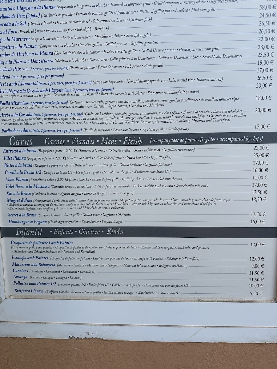 Menu Restaurant Les Dunes-5