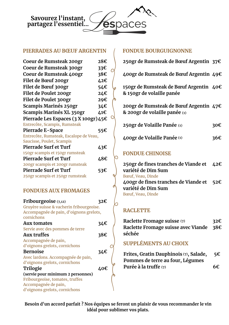 Menu Restaurant Les Espaces-1