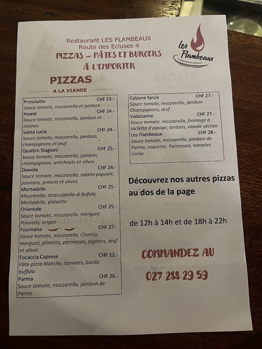 Menu Restaurant Les Flambeaux-7