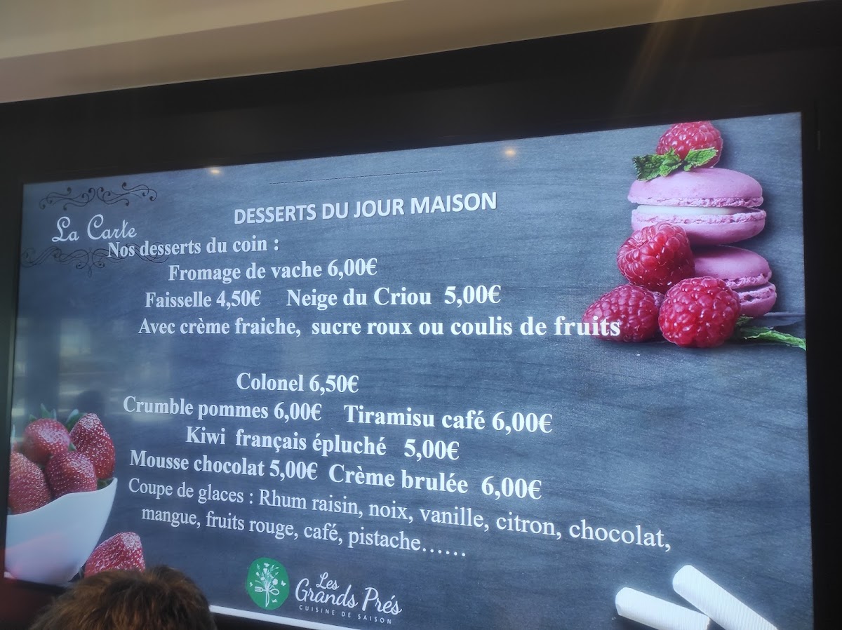 Menu Restaurant Les Grands Prés-5