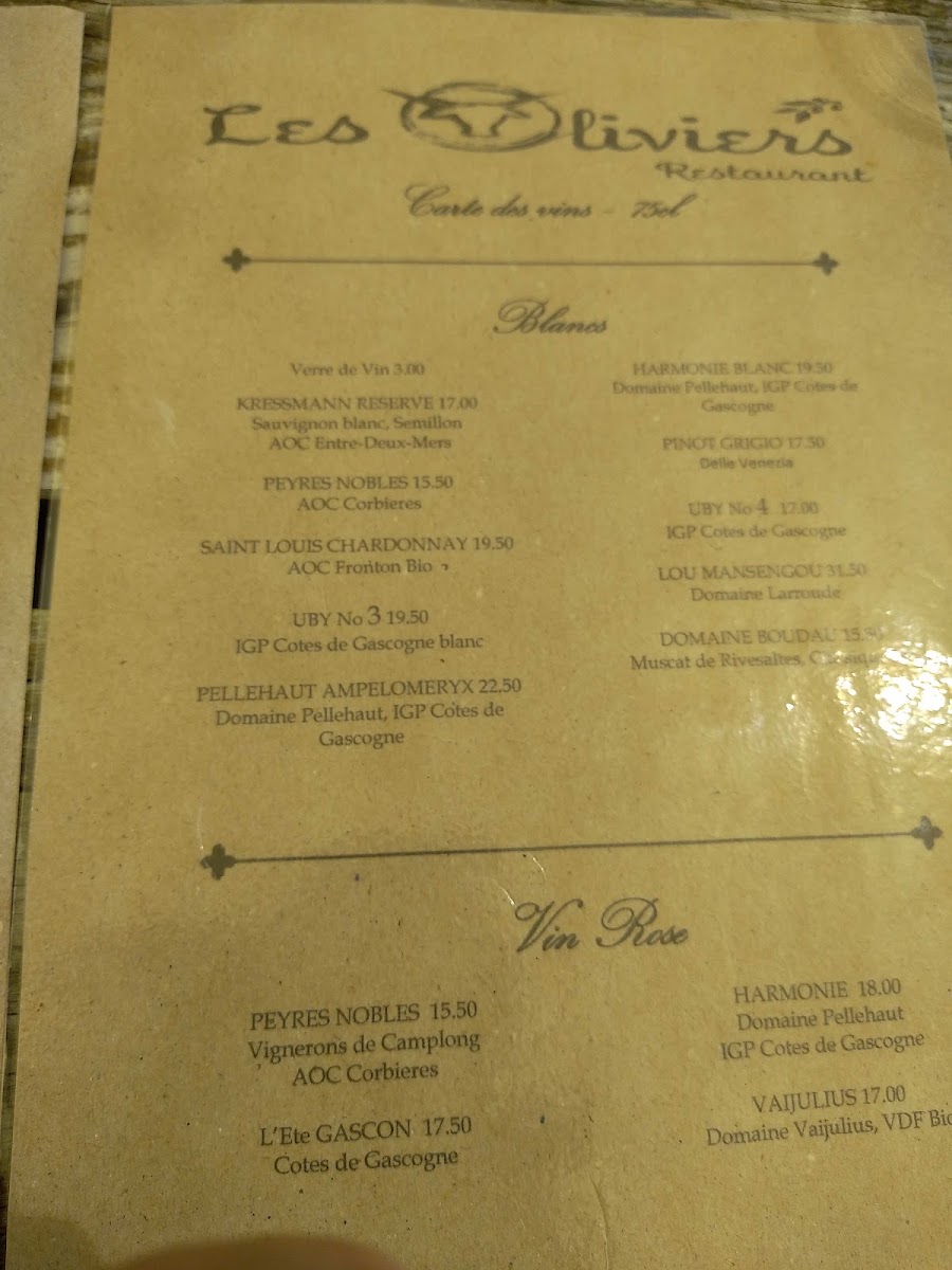 Menu Restaurant Les Oliviers Aurignac-10