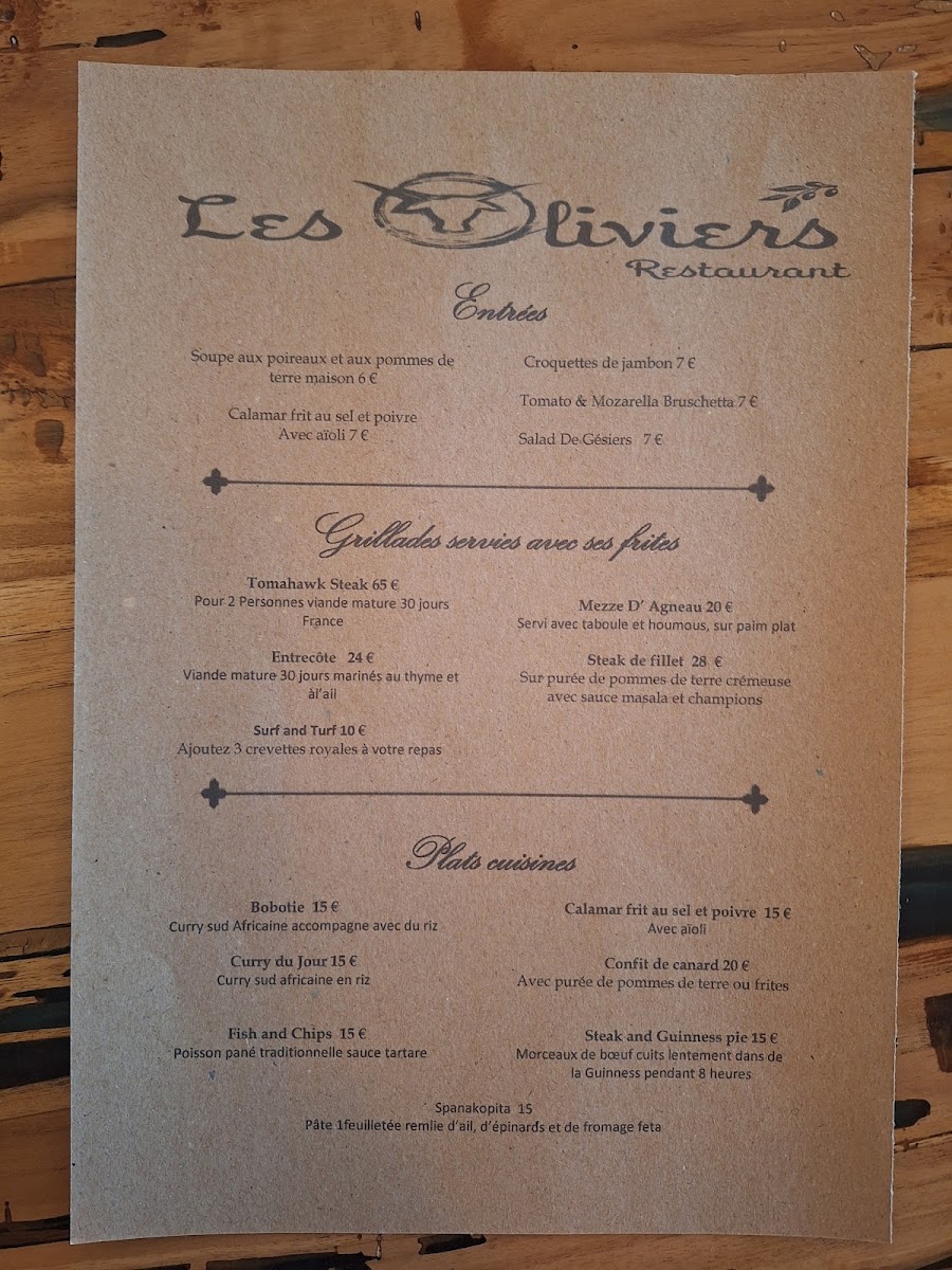 Menu Restaurant Les Oliviers Aurignac-5