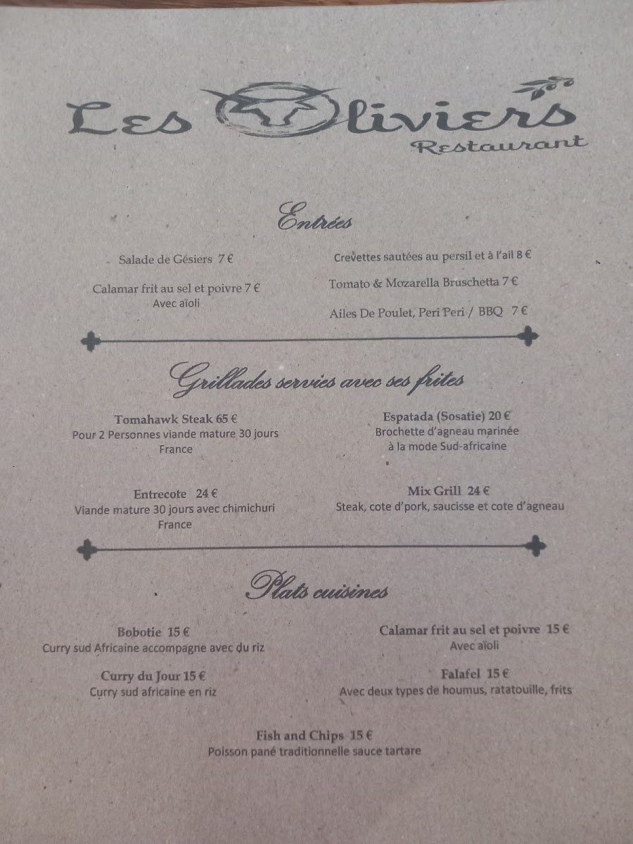Menu Restaurant Les Oliviers Aurignac-8