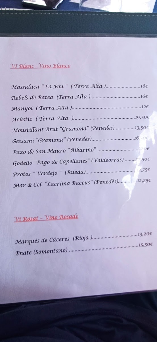 Menu Restaurant Les Palmeres-2