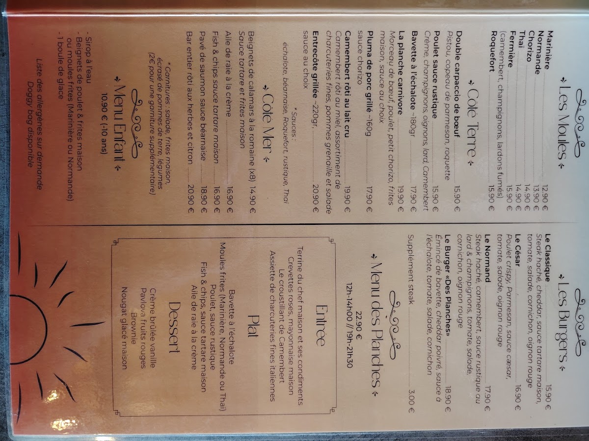Menu Restaurant Les Planches-1