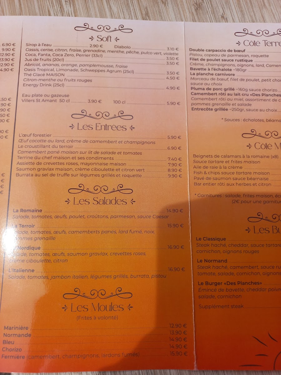 Menu Restaurant Les Planches-5