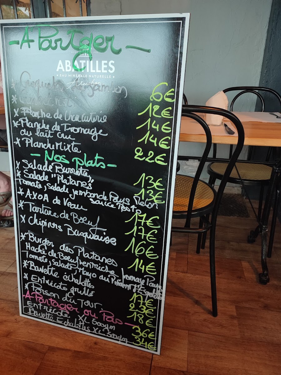 Menu Restaurant Les Platanes-1