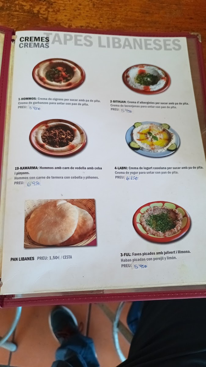 Menu Restaurant Libanès Aldiwan-5