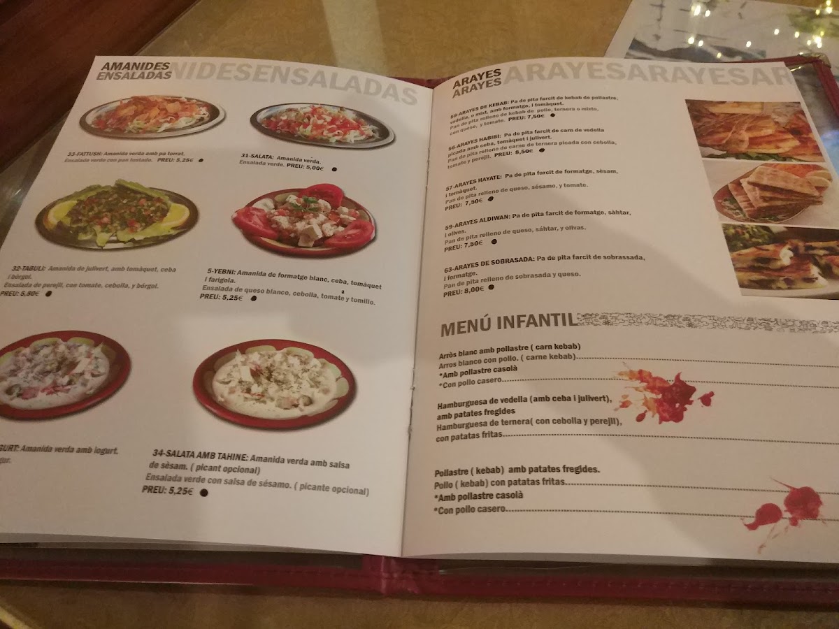 Menu Restaurant Libanès Aldiwan-7