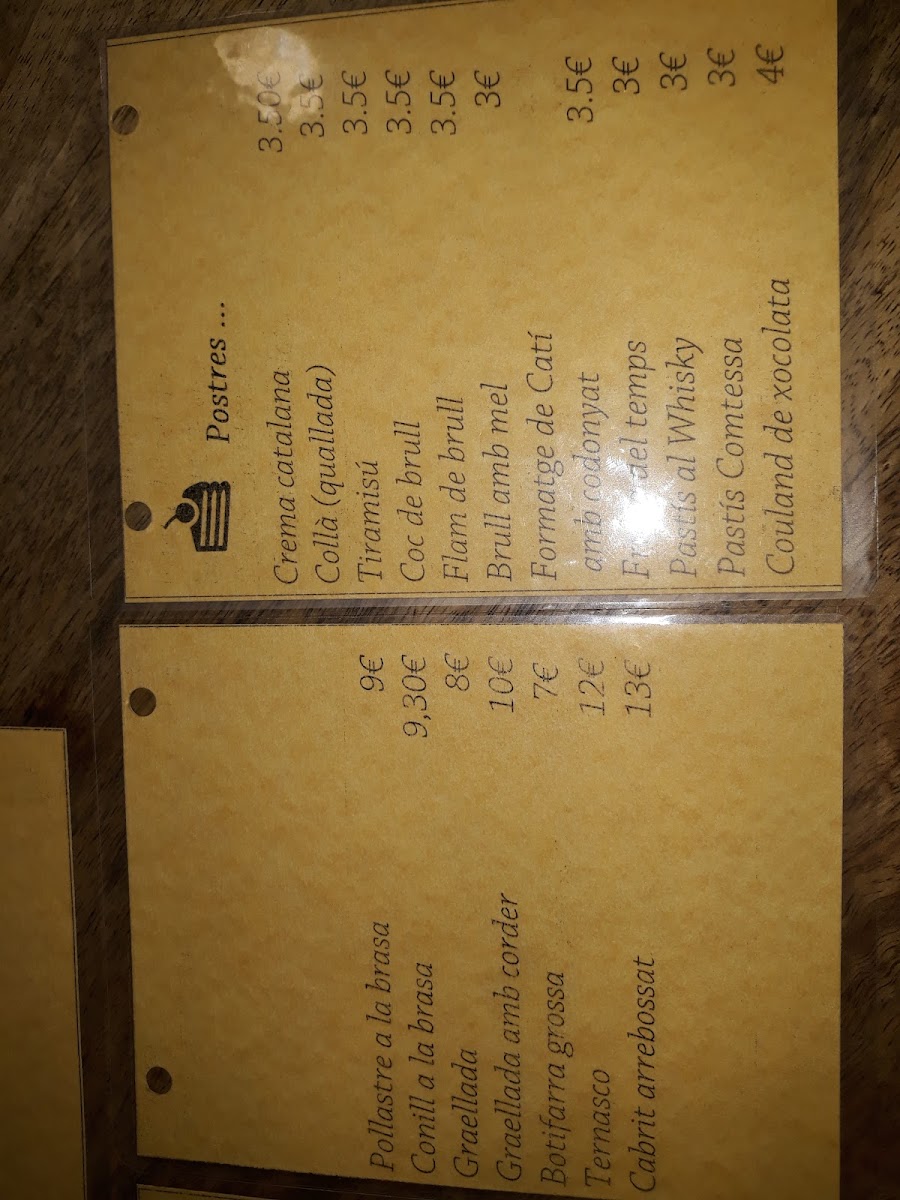 Menu Restaurant Lo Taulell De Maria José-10