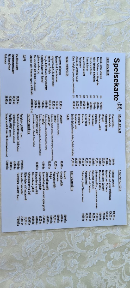 Menu Restaurant Luciana, Barboj Umag-3