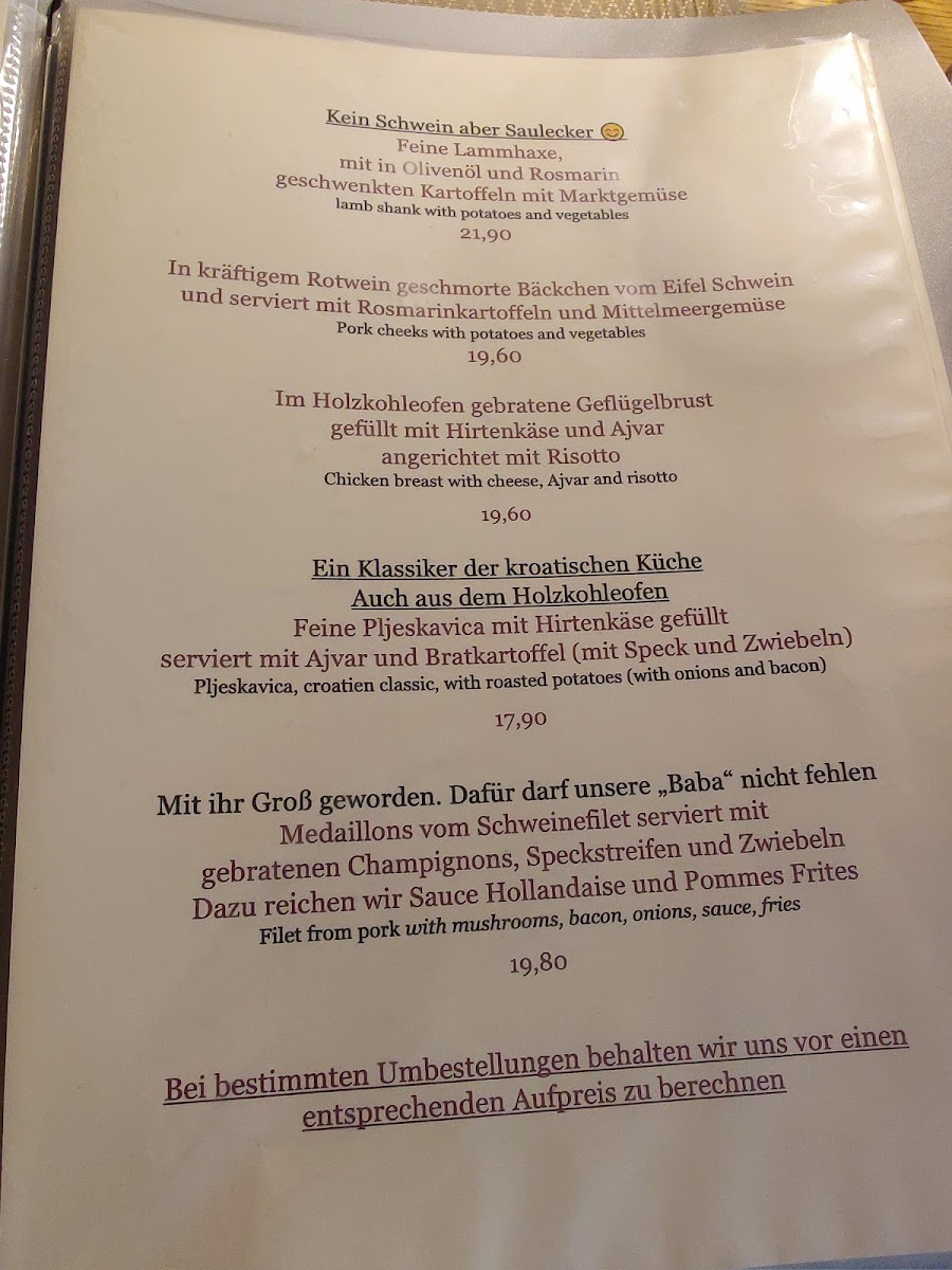 Menu Restaurant Luna - Aachen-3