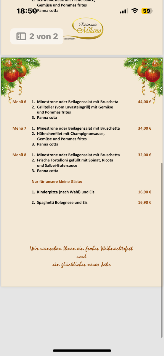 Menu Restaurant Milano-4
