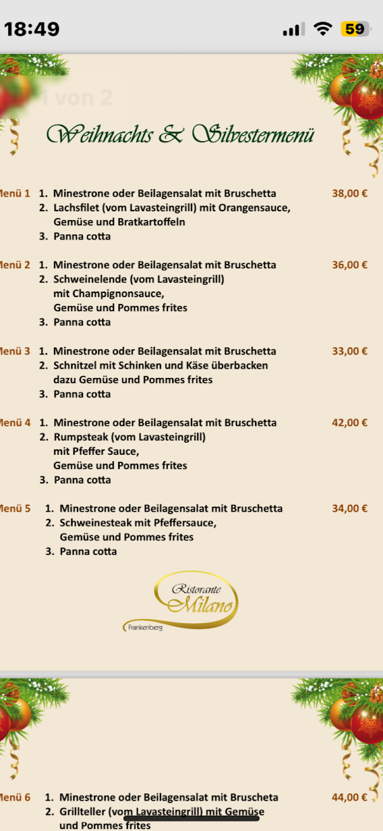 Menu Restaurant Milano-5