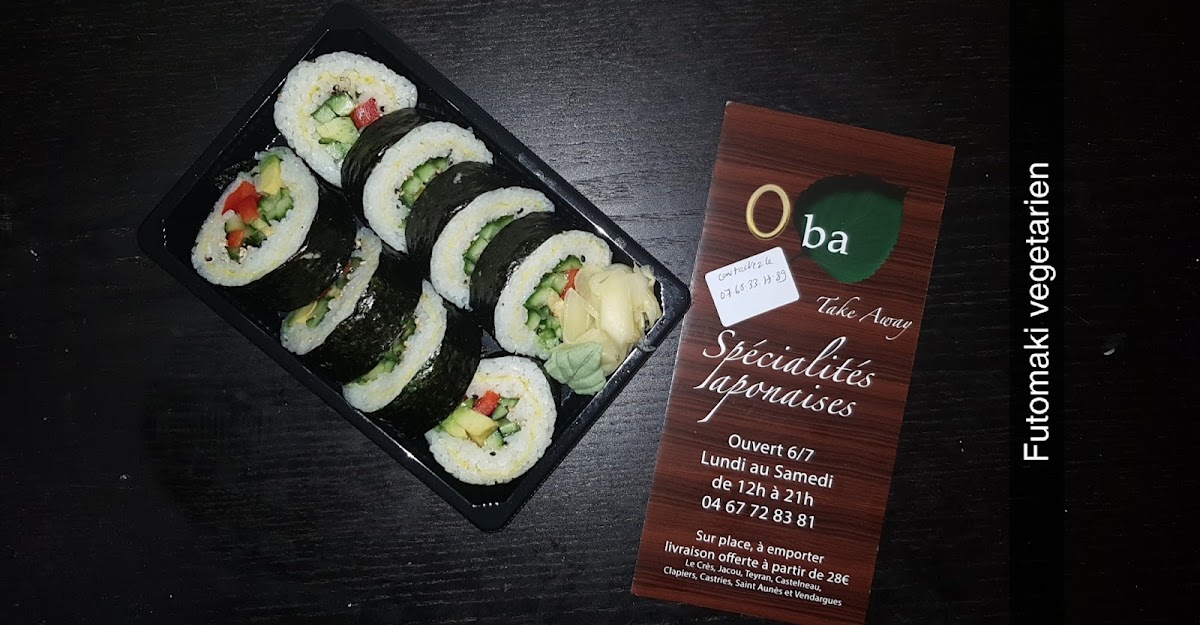 Menu Restaurant Oba Sushi & Thaï Le Crès-1