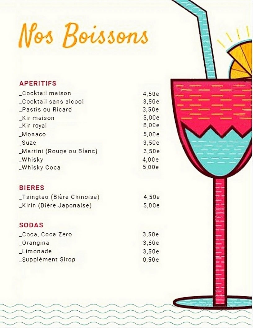 Menu Restaurant On Aime-7
