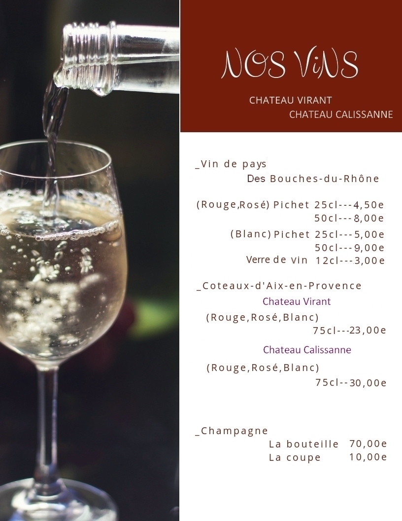 Menu Restaurant On Aime-9
