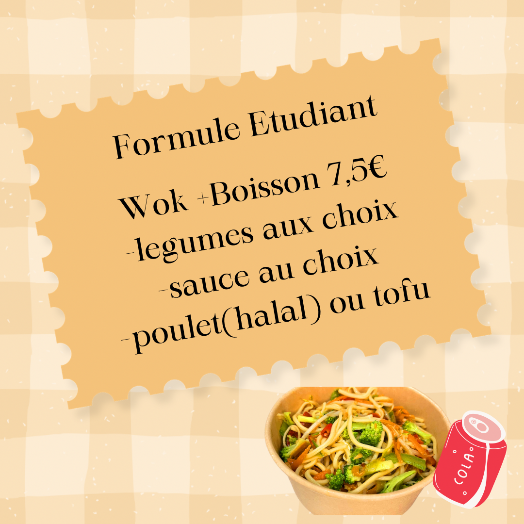 Menu Restaurant One Wok Grenoble – Wok Personnalisé, Pad Thai, Bo Bun（麻辣香锅/麻辣烫/炸鸡）-2