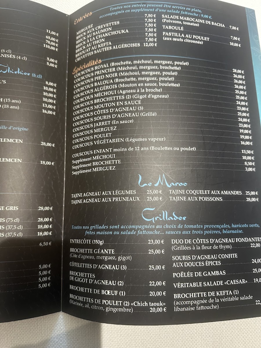 Menu Restaurant Oriental Le Baloua-3