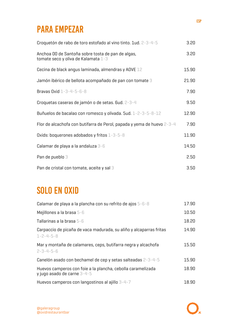 Menu Restaurant Òxid-1