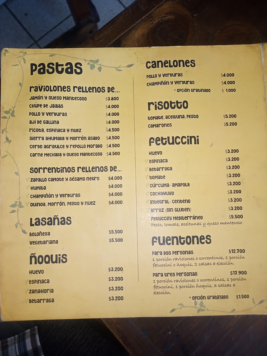 Menu Restaurant Pastas Trigo-2