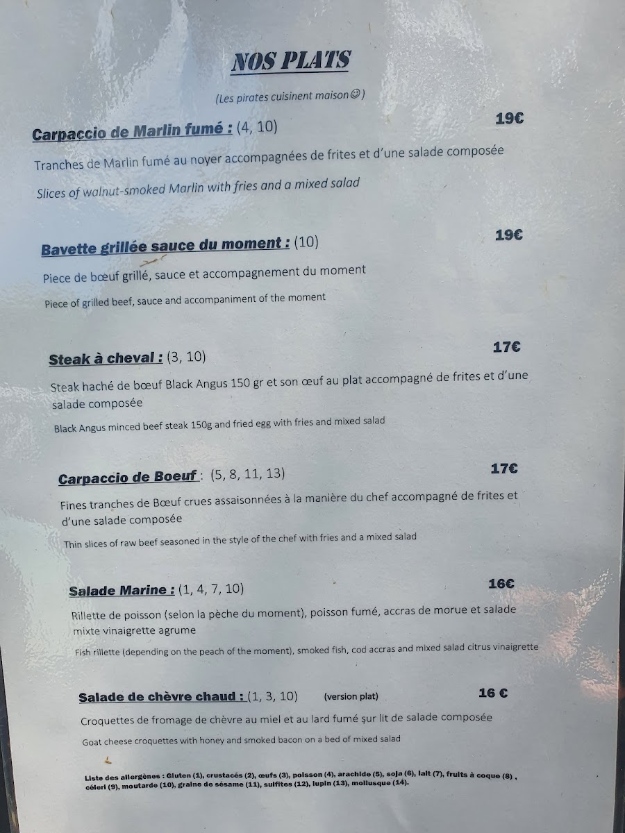 Menu Restaurant Pirates Beach-10