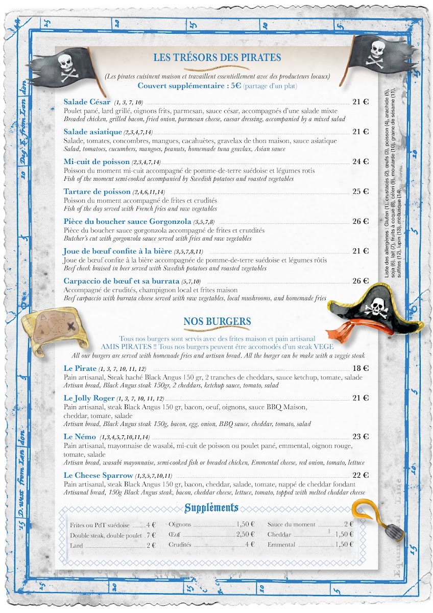 Menu Restaurant Pirates Beach-2