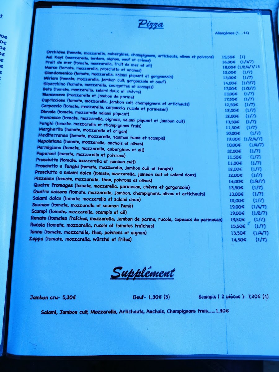 Menu Restaurant - Pizzeria Aal Kayl-7
