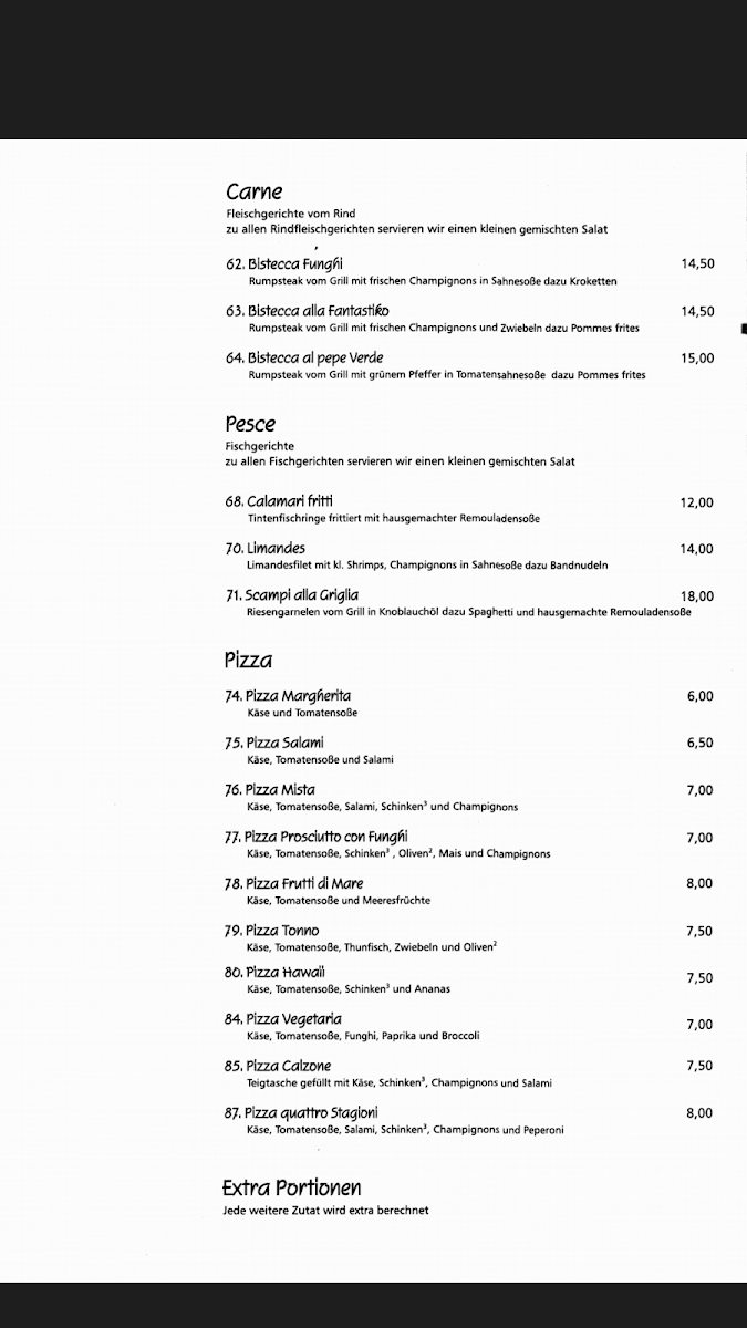 Menu Restaurant Pizzeria Dolce Vita - Bremerhaven-5