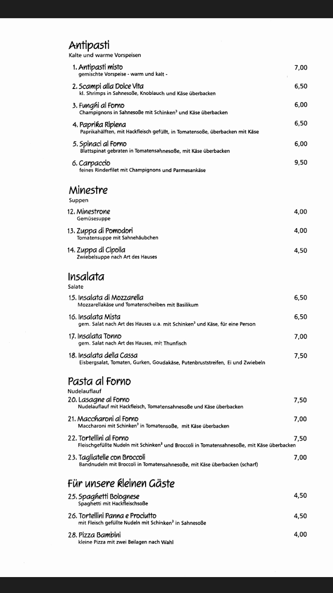 Menu Restaurant Pizzeria Dolce Vita - Bremerhaven-7