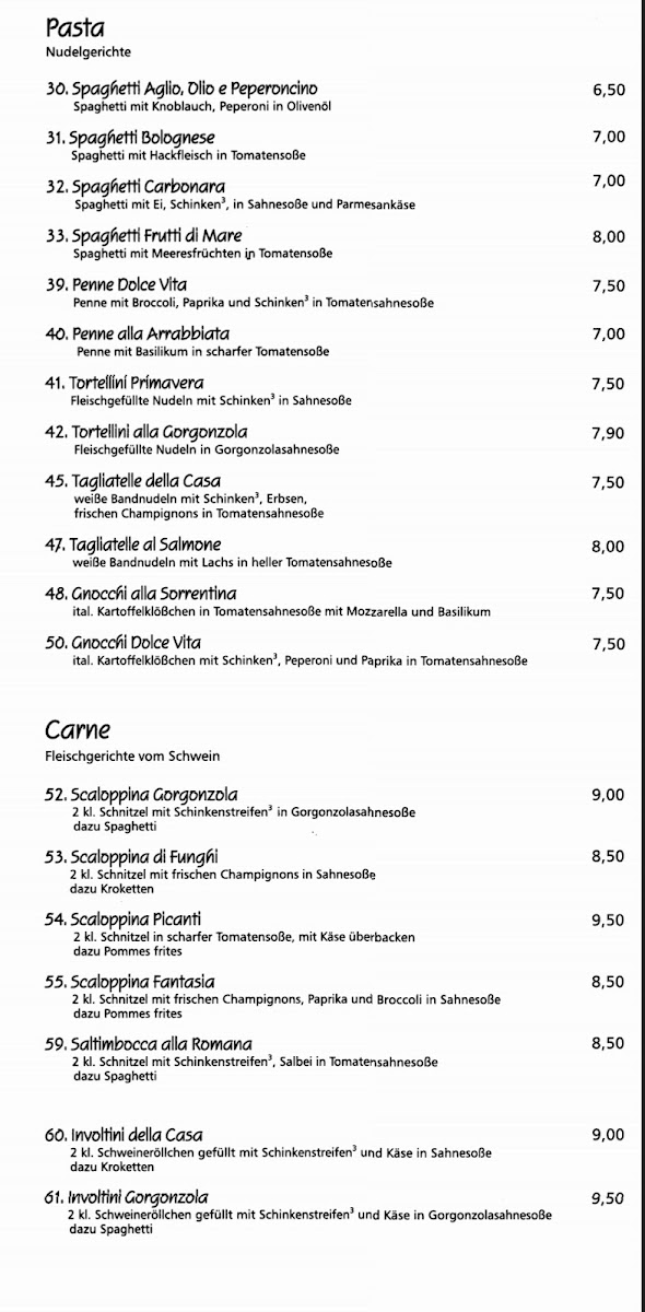 Menu Restaurant Pizzeria Dolce Vita - Bremerhaven-8
