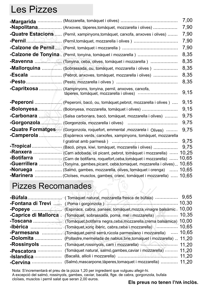 Menu Restaurant Pizzeria El Niu-1