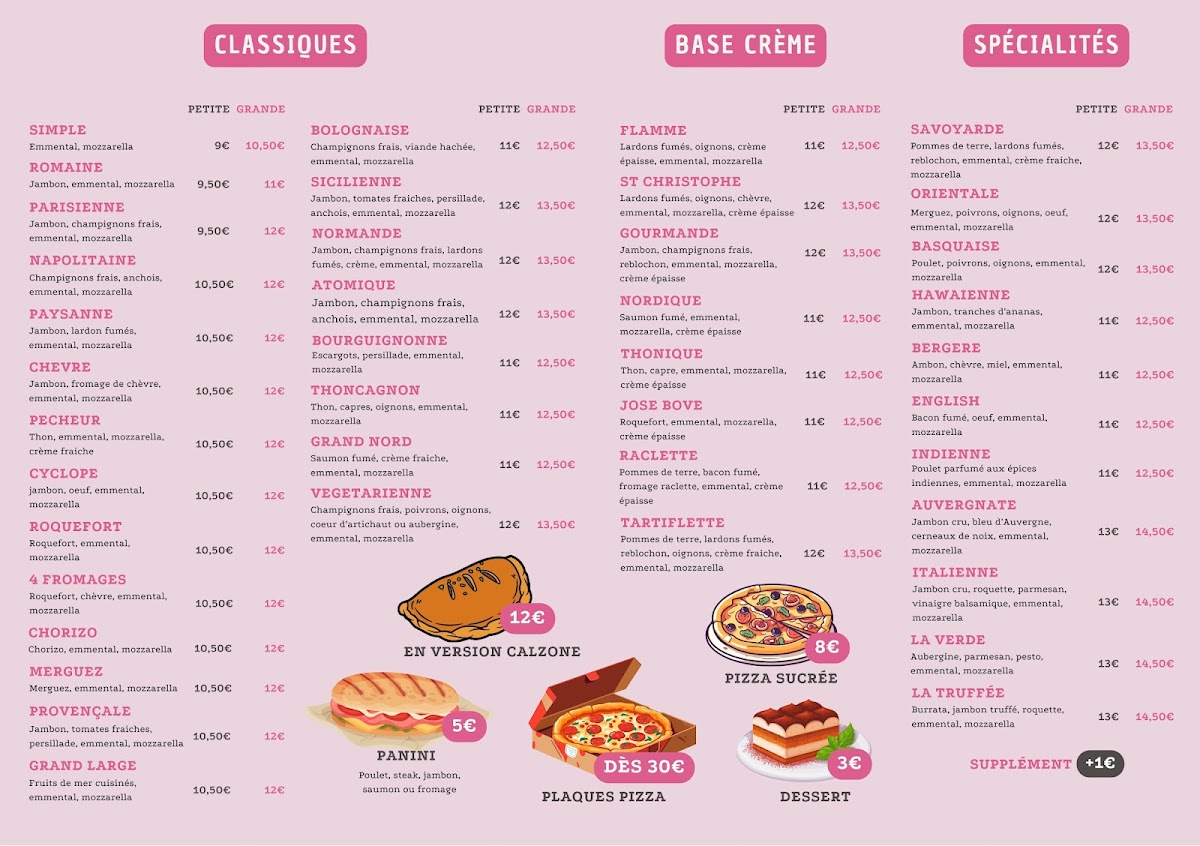 Menu Restaurant Pizzeria - La Pizza Gourmande-2