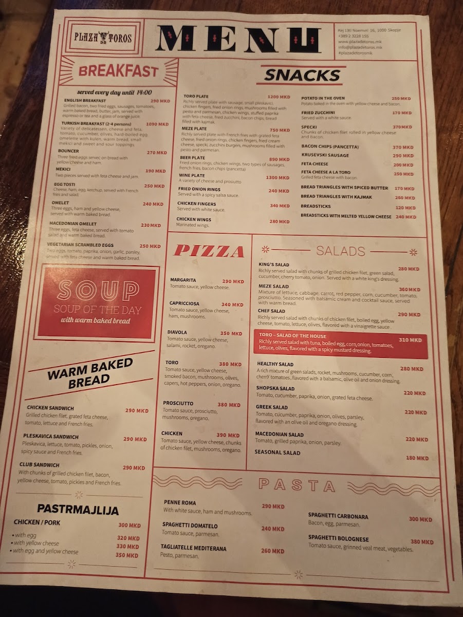Menu Restaurant Plaza De Toros-5