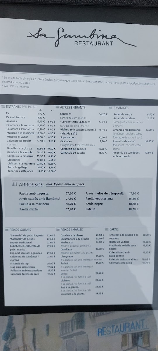 Menu Restaurant Sa Gambina-5