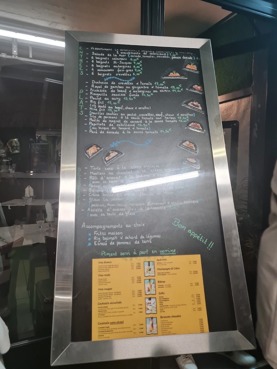 Menu Restaurant Saveurs Ile Maurice-1