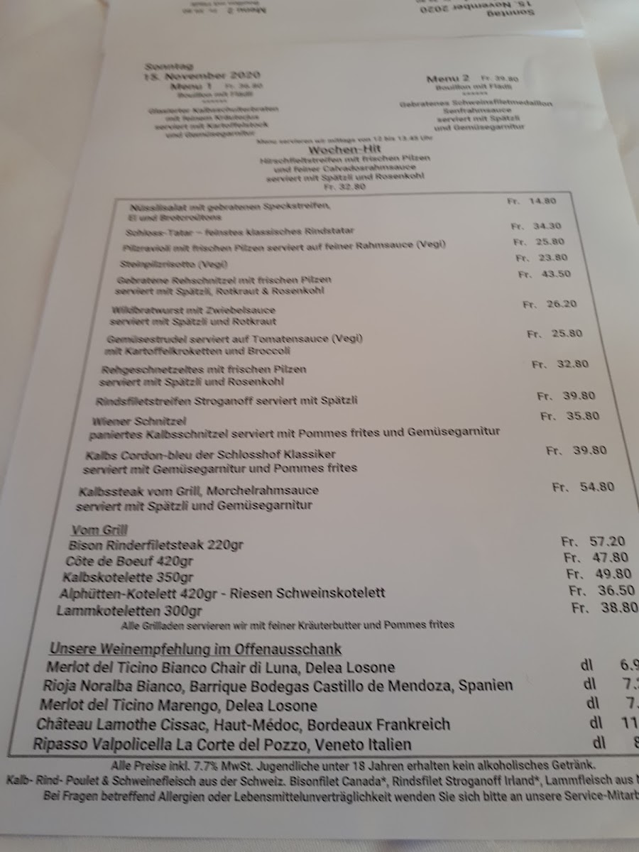 Menu Restaurant Schlosshof Dornach-1