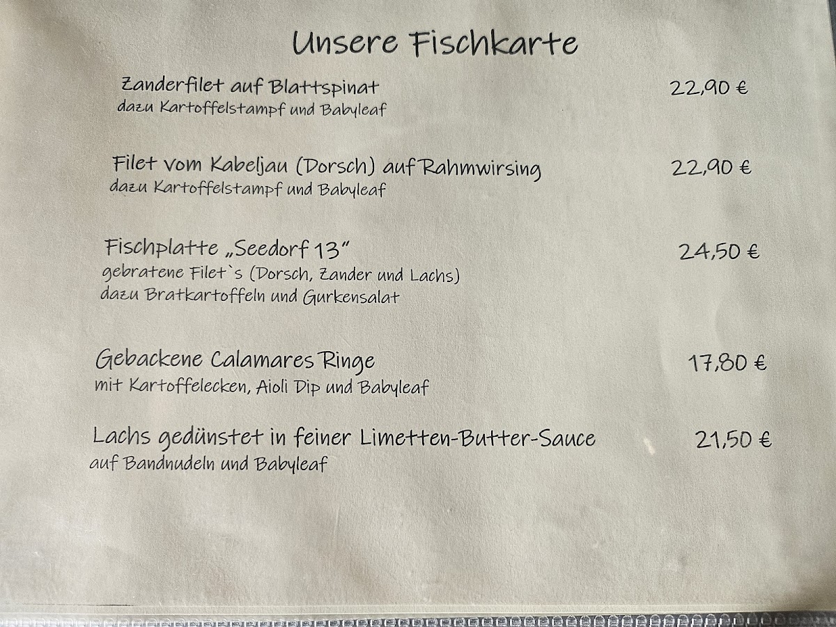 Menu Restaurant 'seedorf 13'-3