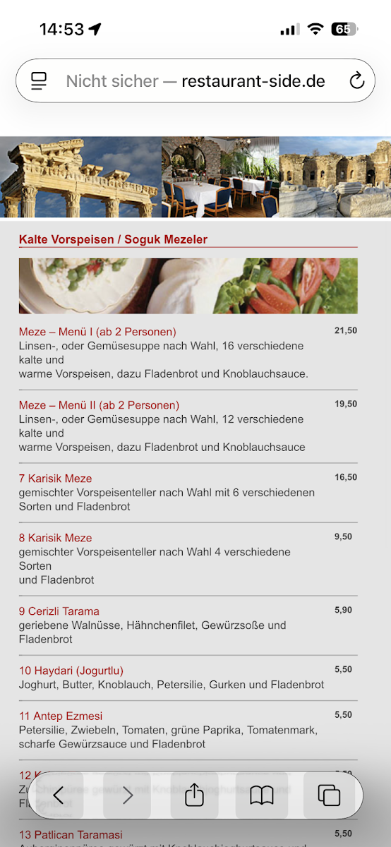 Menu Restaurant Side-1