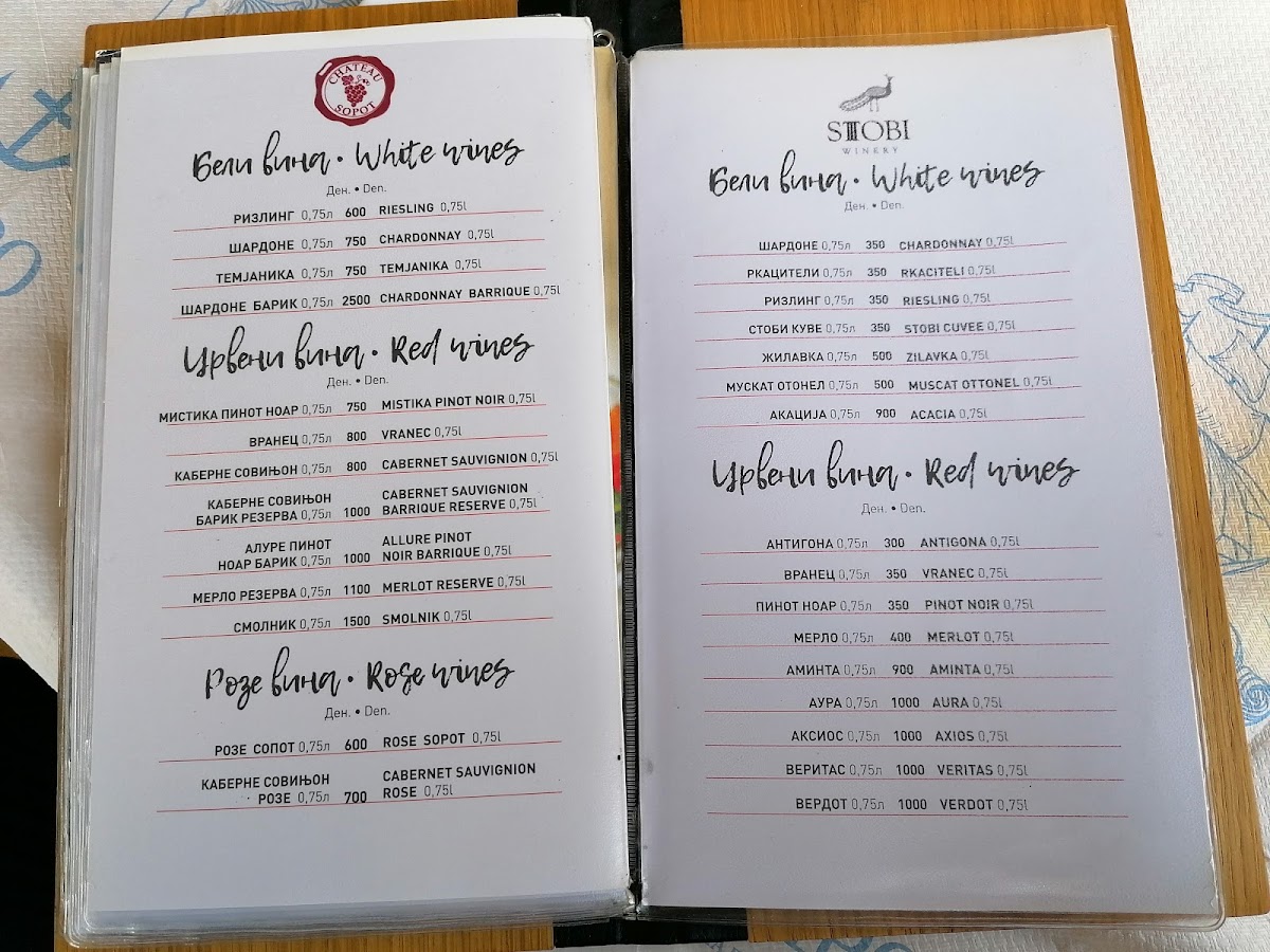 Menu Restaurant Sidro 2-4