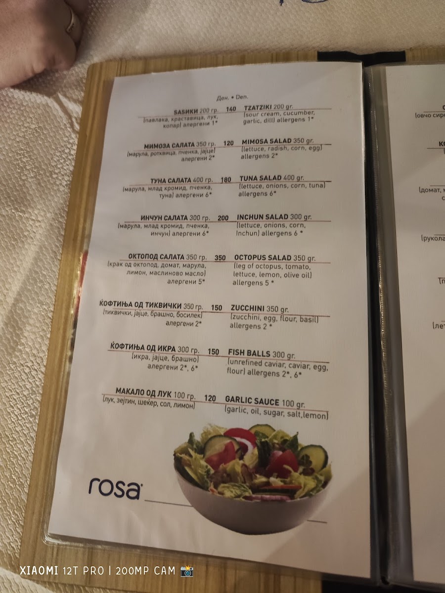 Menu Restaurant Sidro 2-6