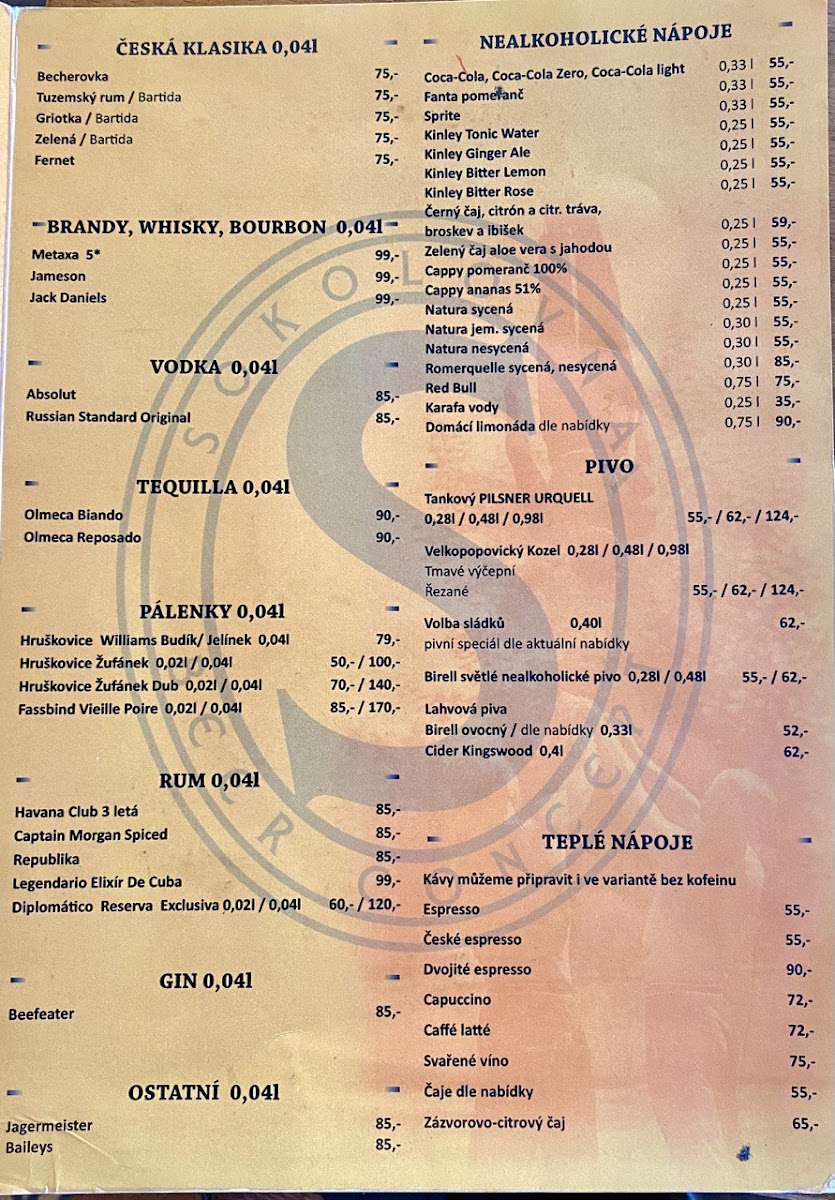 Menu Restaurant Sokolovna Vinohrady-1