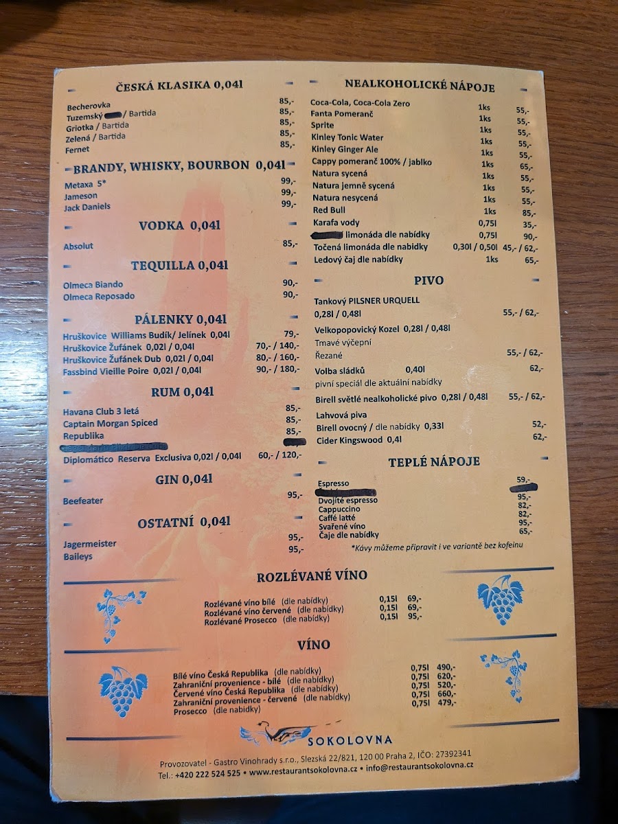 Menu Restaurant Sokolovna Vinohrady-3