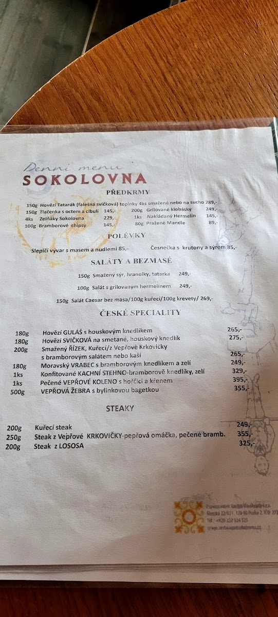 Menu Restaurant Sokolovna Vinohrady-7