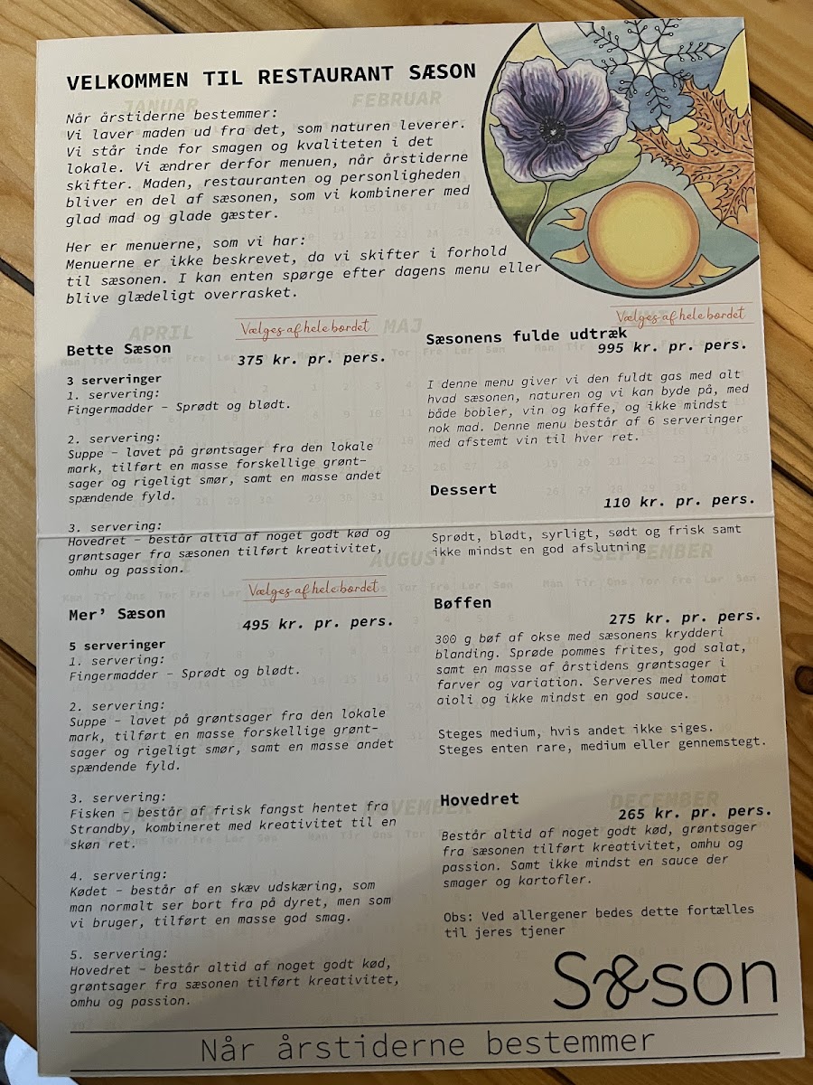 Menu Restaurant Sæson Frederikshavn-1
