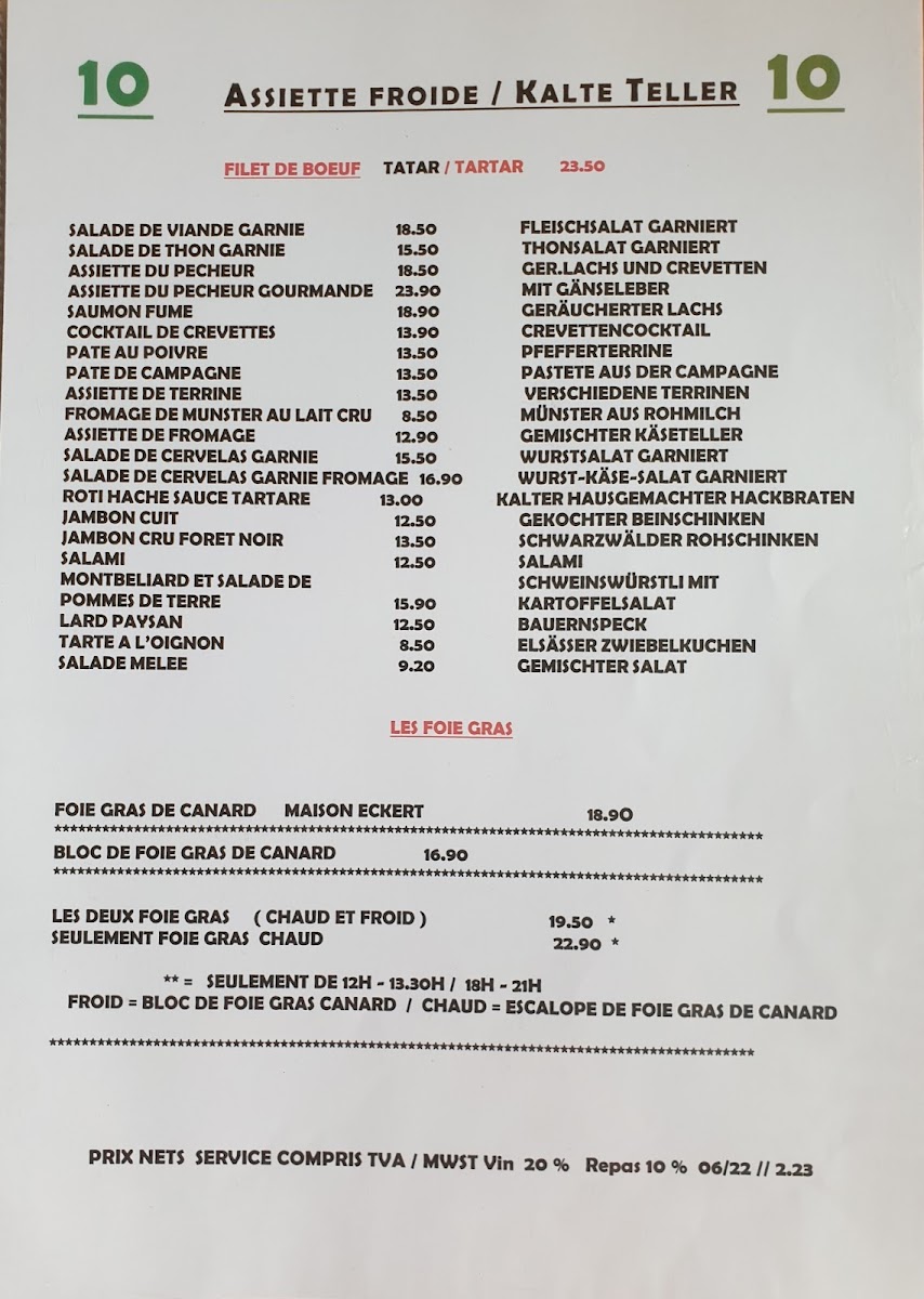 Menu Restaurant Starck-1