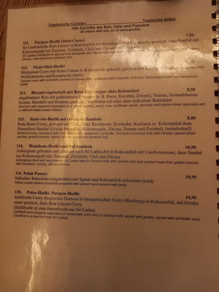 Menu Restaurant Suriya Kanthi-1